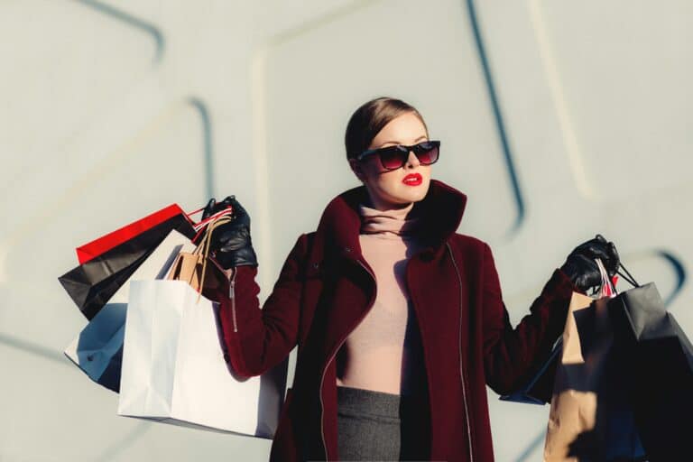 Luxury shopping lady