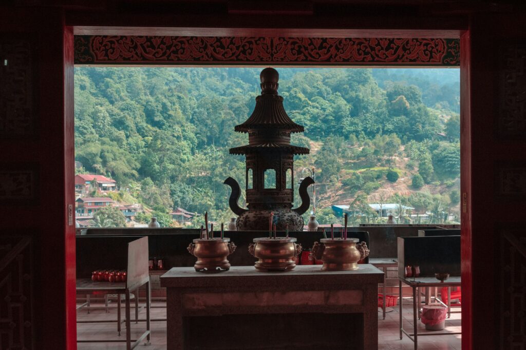 Incense burners in the Kek Lok Si Temple in Penang, Malaysia