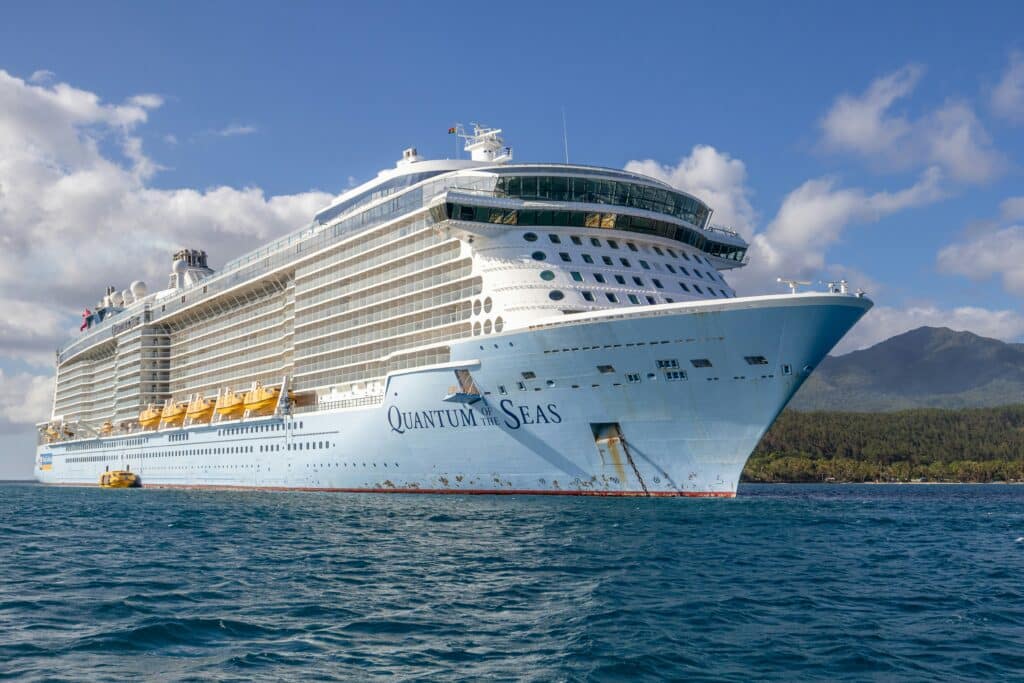 Cruise ship at the Mystery Island, Vanuatu