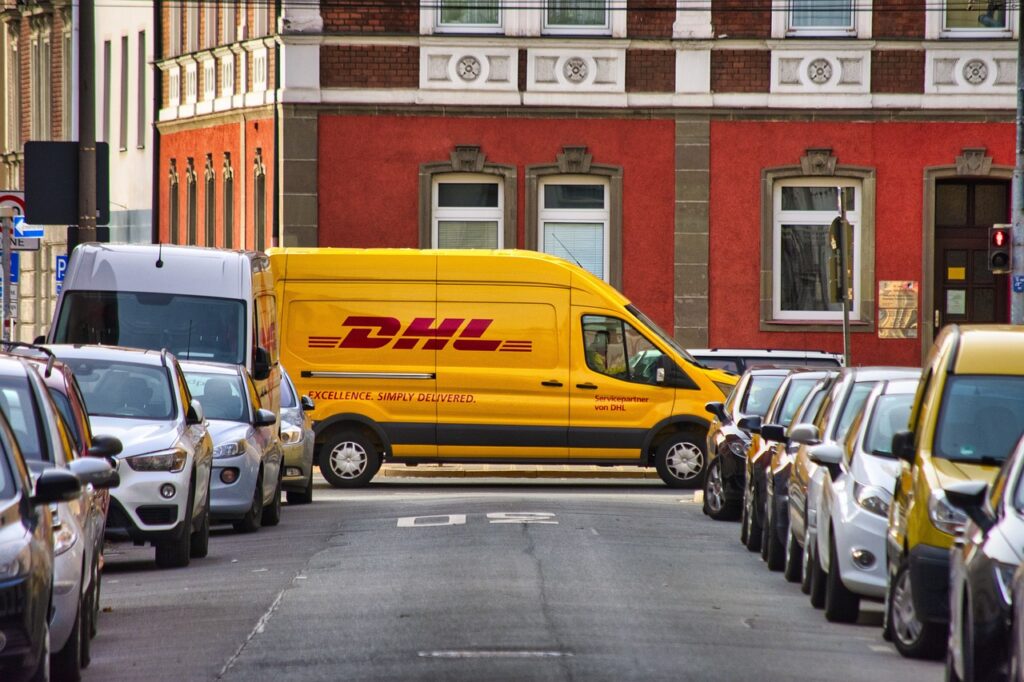 DHL Courier service truck