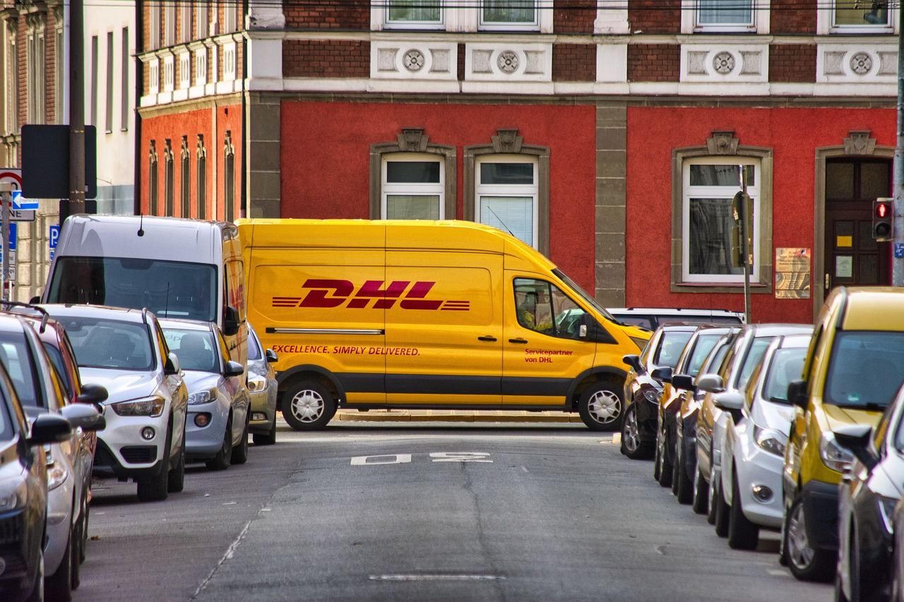 DHL Courier service truck