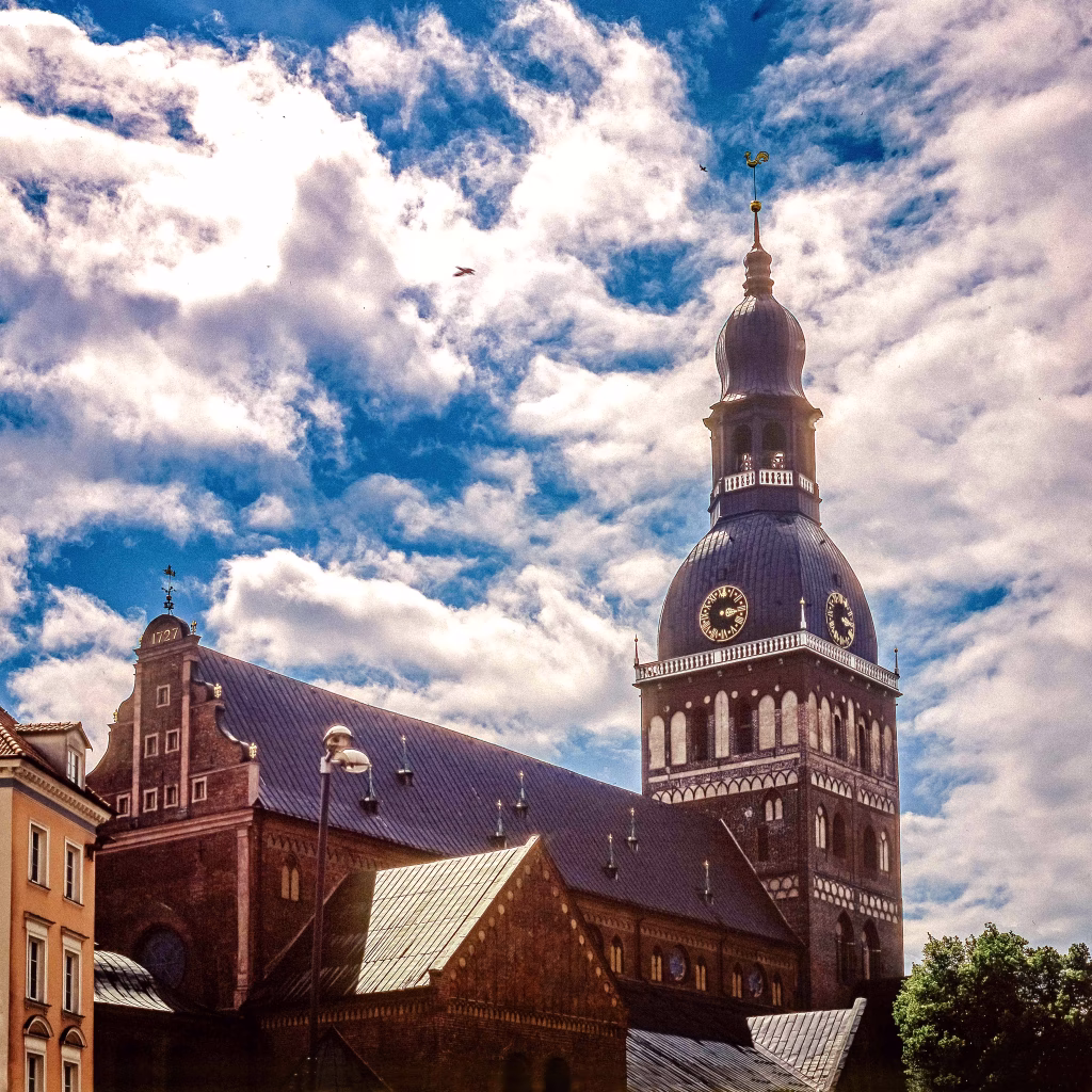 Exterior of Riga Cathedral (Rīgas Doms) in Latvia